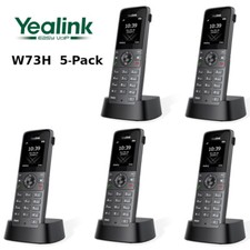 5 Yealink W73H IP DECT Addtl Cordless Expansion Handset for W60B W70B W80B W90B