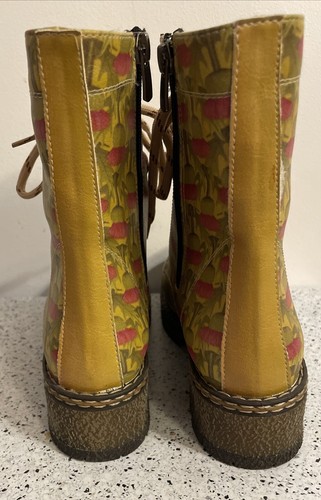 Goby Women's Multi-Colored Stay Wild Combat Boots Size 37EU/6.5US - Picture 5 of 7