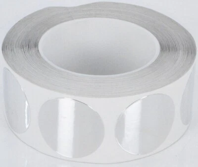 B-G BG Aluminium Self-Adhesive Foil Tape Circular Round Pre-Cut Discs 45mm Diameter