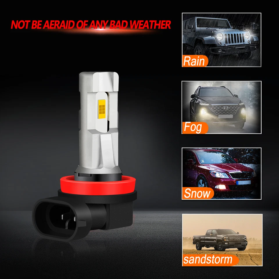 For Scion XB 2008-2015 Combo 4X 9005 H11 LED Headlight Bulbs High Low Beam 6000K - Изображение 4 из 4