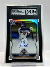 ALEX RAMIREZ 2023 BOWMAN CHROME AUTOGRAPH REFRACTOR AUTO 414/499 SGC 9.5
