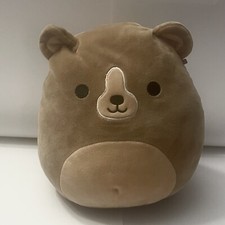 Squishmallow 8” Baron the Bear Tan Light Brown Plush Stuffed Animal KellyToy EUC