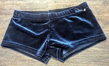 Plum Leos Navy Blue Velour Dance/Gymnastics Shorts Size Child Medium