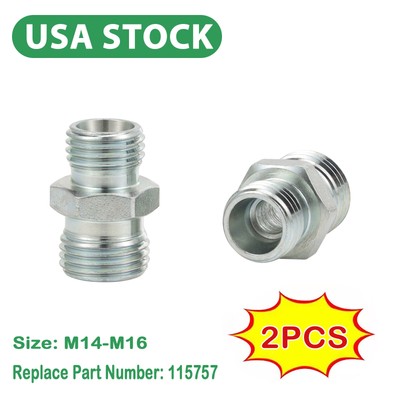 Mini Excavator Hydraulic Attachment Fittings M14-M16 Replace #115757 Direct-Fit