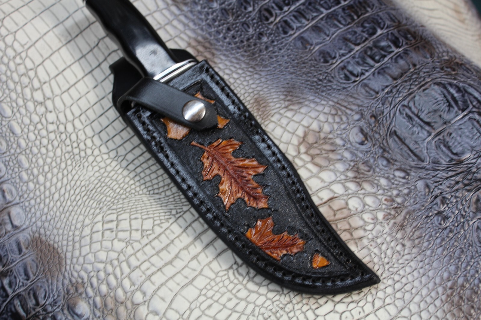 Custom Leather Knife Sheath Fits Buck 119 Special Fixed Blade Knife, Sheath Only