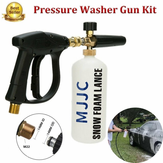 1/4" Pressure 1L MJJC Snow Foam Lance Bottle Gun Car Wash Jet Soap