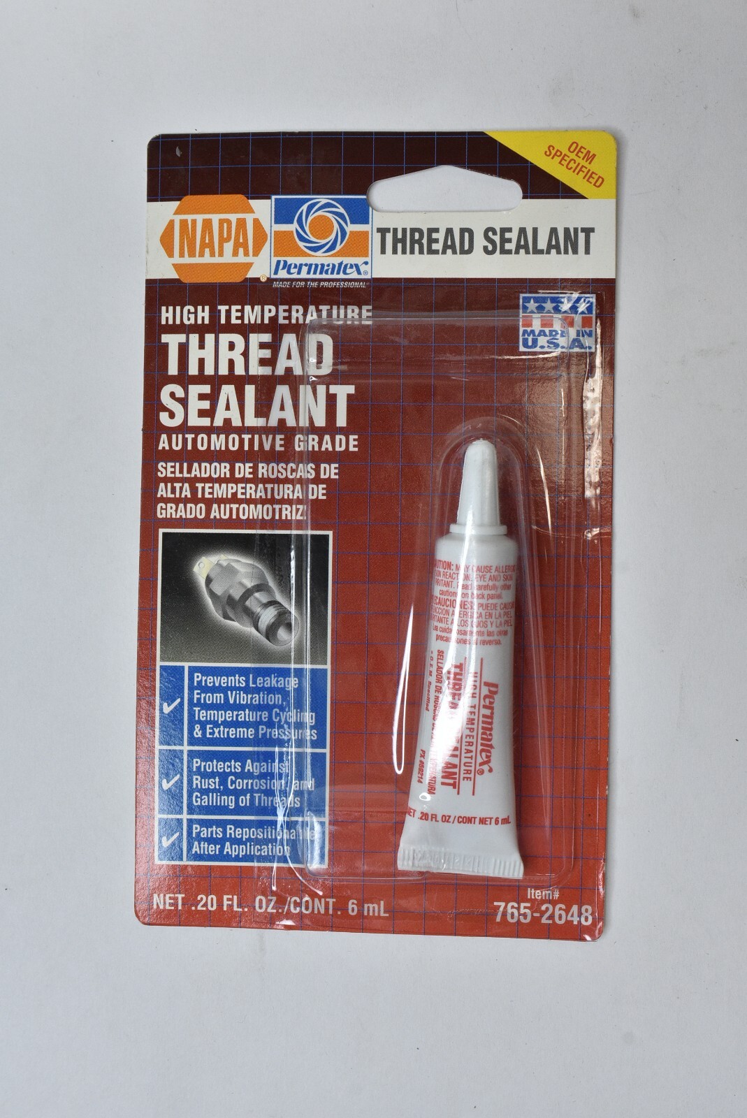 Lot of 5 NAPA Permatex NOS High Temperature Thread Sealant 7652648 eBay