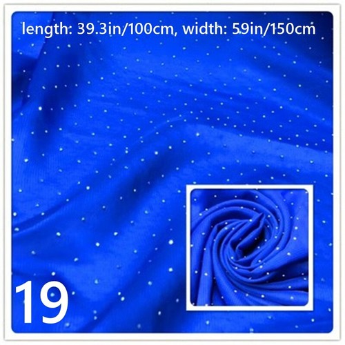 Sheer Chiffon Rhinestone Fabric Glitter for Costume Sew DIY Accessory Background - Picture 20 of 53