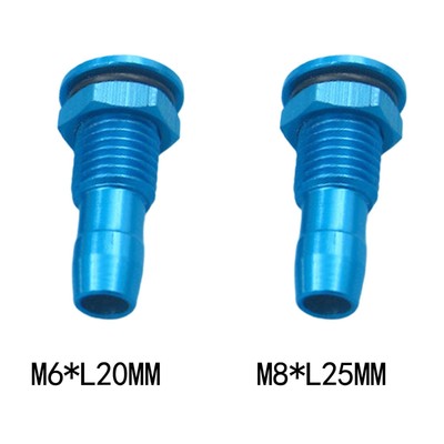 Alu-Einlass/Auslassdüse Für 4 Mm Schlauch – Modellbau, Boot, 28 Mm Lang, Blau
