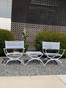 Vintage Mid Century Keller Scroll Hialeah Outdoor Patio ...