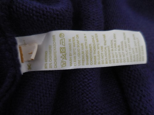 MUNROSPUN MERINO WOOL CASHMERE PURPLE PONCHO L EXC COND - Picture 4 of 5