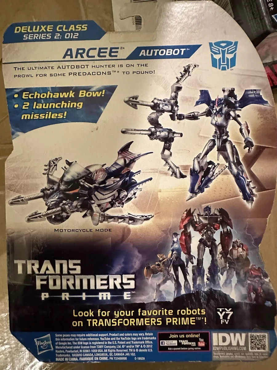 Deluxe Class Arcee (Transformers, Prime, Autobot)   -  Collector's Guide Toy Info