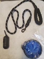 6FT Dog Leash w Comfortable Padded Handle w Poop Bag Holder