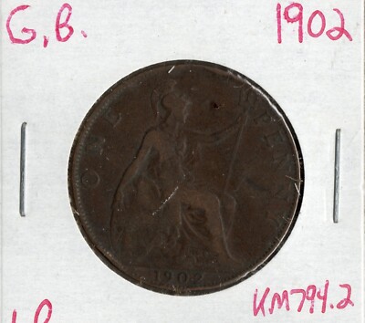 Coin Great Britain 1 Penny 1902 KM794.2, Edward VII