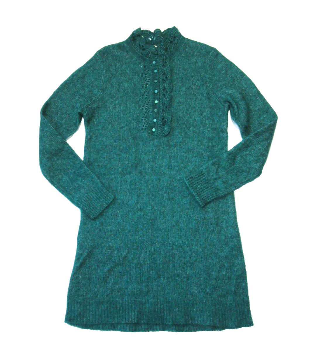 NWT La Maille Sezane Angelita in Emerald Green Mohair Knit Sweater Dress M  | eBay