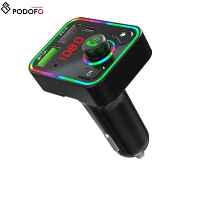 FM Transmitter Auto Bluetooth Kfz Radio Adapter USB Type-C PD Ladegerät Handy