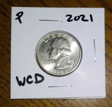 2021 - P - Washington Crossing the Delaware Quarter + Coin Holder 