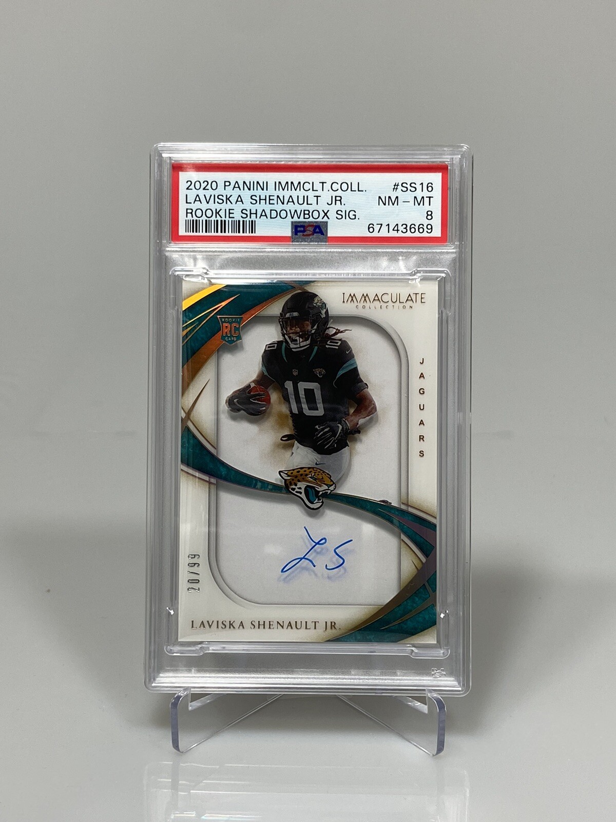 Laviska Shenault Jr. Panini Immaculate Collection Rookie Shadowbox Signatures #SS16 Base