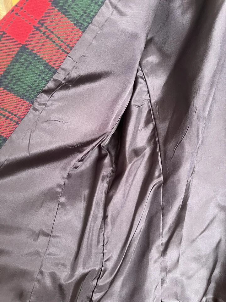 Pendleton Blazer Jacket Red Tartan Plaid Single Button Close Sz 8 Worn Once - Image 4 of 4