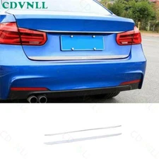 For BMW 3-Series F30 2013-2019 Silver Steel Rear Tailgate Trunk Lid Strip Trim