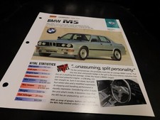 1984-1988 BMW M5 Spec Sheet Brochure Photo Poster 85 86 87