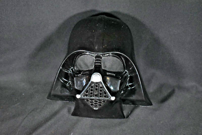 Star Wars Darth Vader Mask Costume Halloween Cosplay Black Mesh Eyes Disney