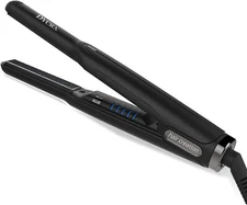 HAIR STYLING STRAIGHTNER FLAT IRON - BLACK - 8ft cord - AUTO SHUTOFF - 1/2 inch
