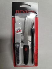 Revlon Manicure Essentials - Cuticle Trimmer/Nail Clip/Compact Emeryl File NEW