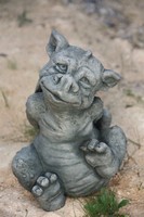 Drache Witzig Lustig Figur Aus Steinguss Garten Frostfest Steinfigur Neu DE-589
