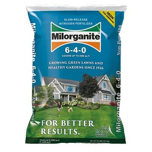 Milorganite 6-4-0 Slow Release Nitrogen Fertilizer, 32lb, Covers to 2500 sq ft