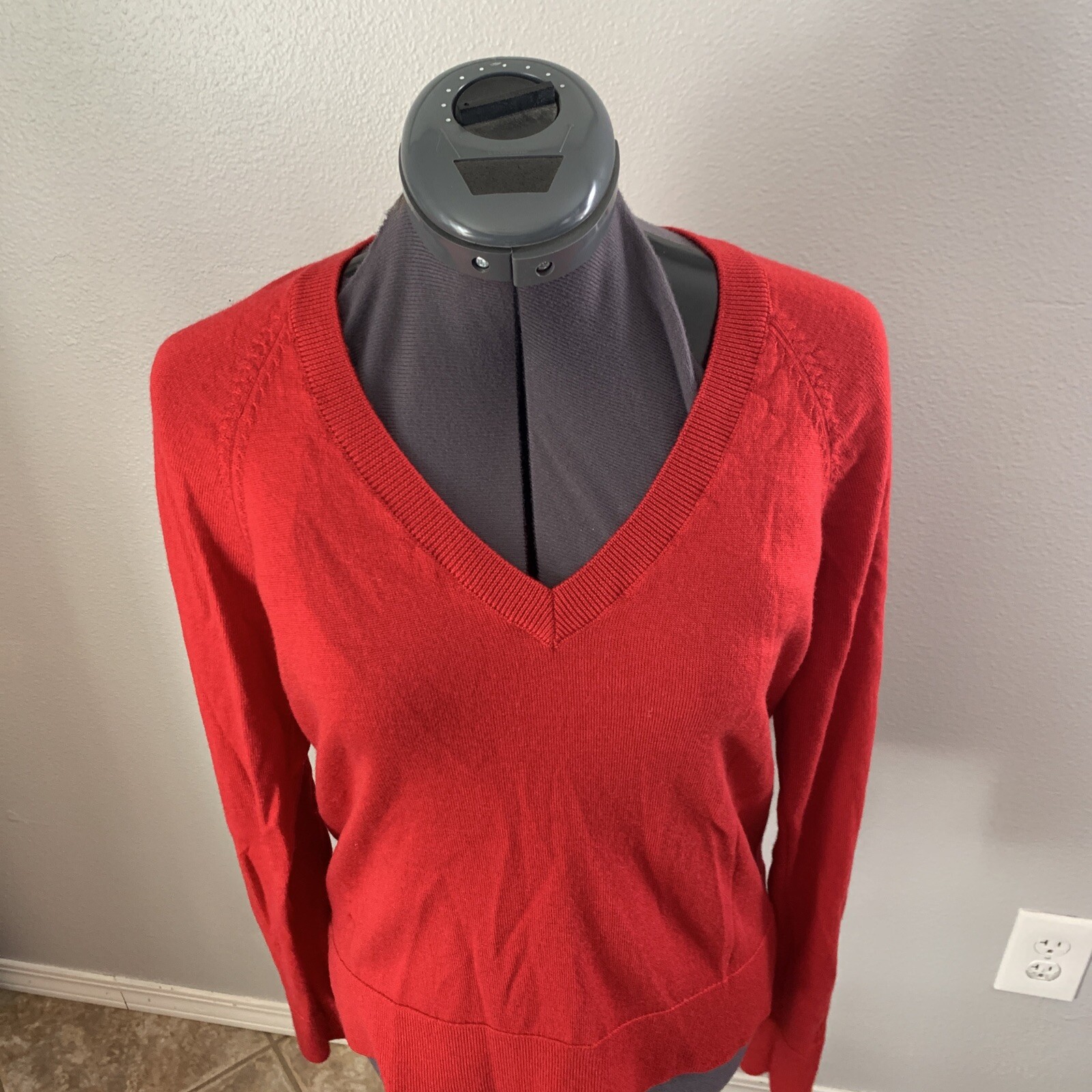 Women’s Small Pendleton Pullover V Neck Red Sweat… - image 24