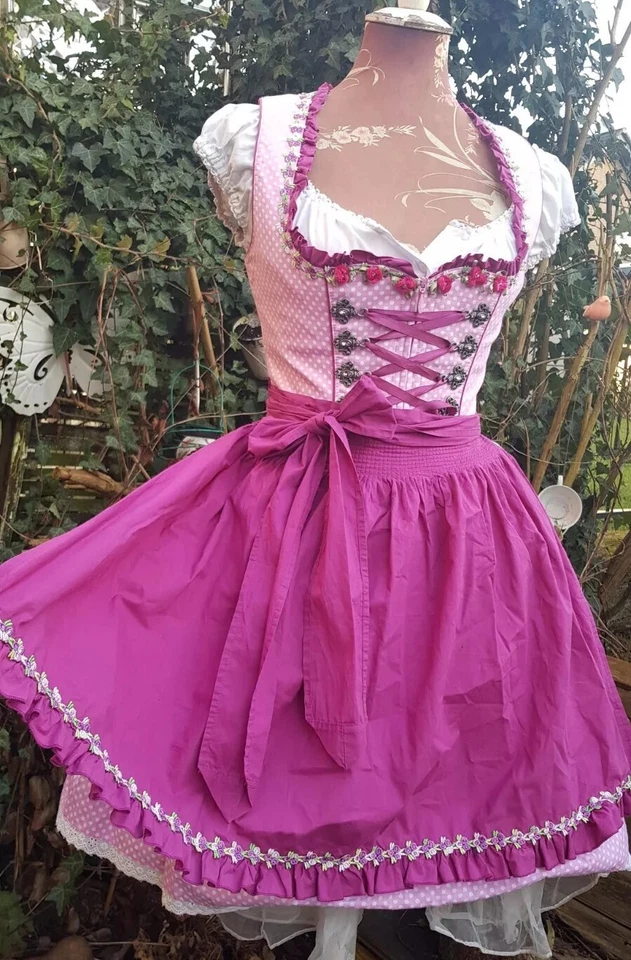 ☆Krüger Madl☆ Zauberhaftes Dirndl Gr 36 S Wasen~Oktoberfest~Motto Neuwertig - Bild 2 von 4