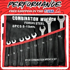 ATV UTV SXS Metric Combination Wrench Set Roll Up Tools 8 9 10 11 12 14 17 19 MM