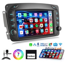 4+64G Android 15 Autoradio F&uuml;r Mercedes Benz C-Klasse W203 W209 W208 GPS Navi BT