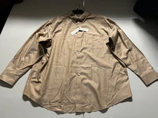NWT's Roundtree & Yorke Gold Label Non Iron Tan Brown Shirt 2XB 2XLB Big