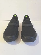 OOFOS OOmg Eezee Low Recovery Shoes Women's Size 8 EU 39 Black Loafers