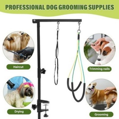 Professional Small Dog Grooming Arm With Hammock Adjustable No Sit Haunch Holder
