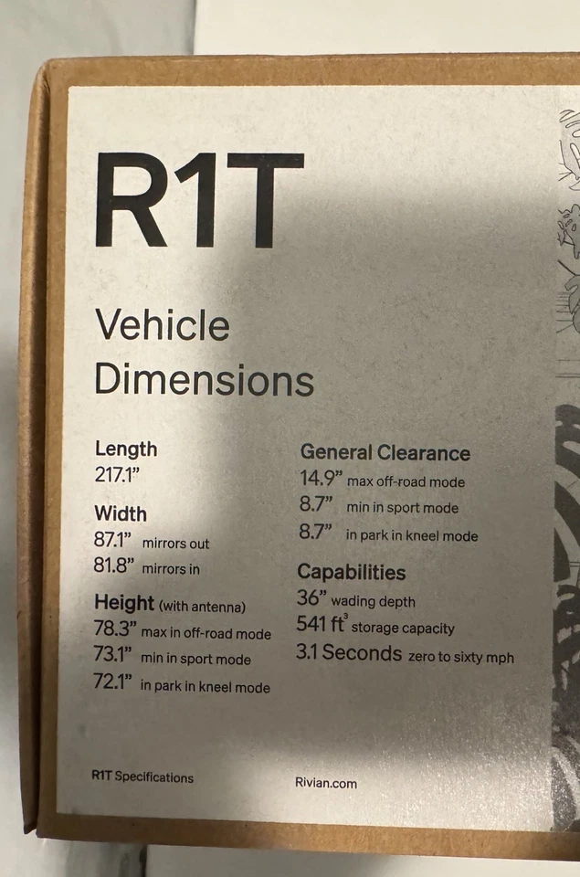 Limited Edition 2025 Rivian R1T Diecast 1:20 Scale Forest Green Truck - Image 4 of 4