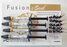 FUSION I-SEAL FLOWABLE GLASS IONOMER COMPOSITE LIGHT CURE CEMENT LINER 4X2GM