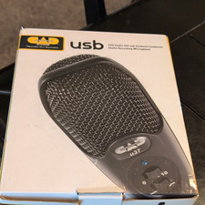 CAD Audio U37 USB Wired Cardioid Large Diaphragm Condenser Mic, Gain