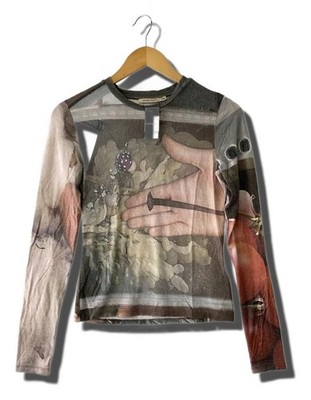 PALOMA WOOL Rayon Long Sleeve Top Size S All-Over Print Women 3212