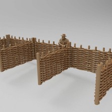 SW8241 Wicker Fence Panels (No Base) and Farmer