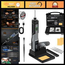 Cordless Soldering Iron Kit - Portable USB Rechargeable 3200mAh Battery Tool