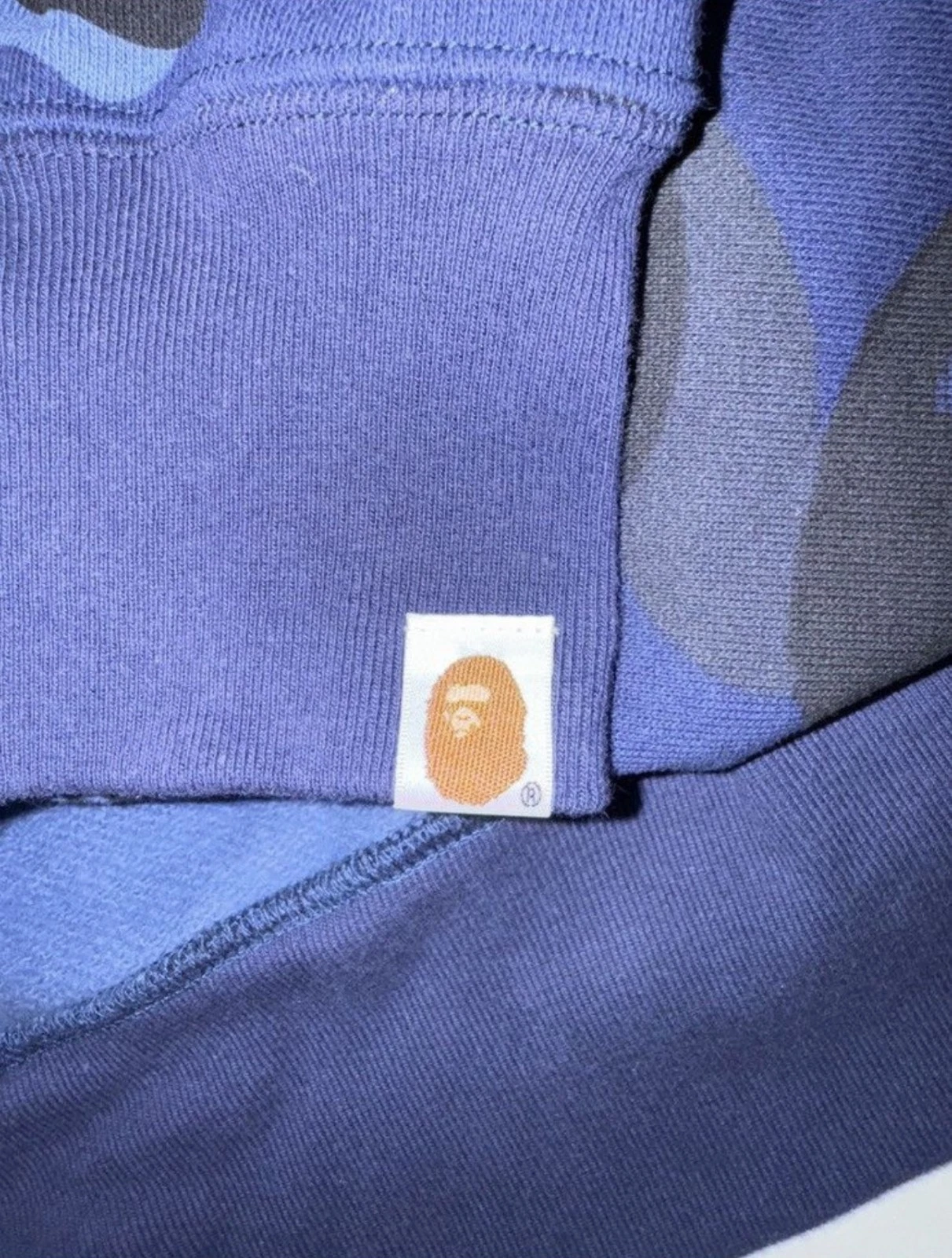A BATHING APE (BAPE) Felpa con cappuccio e zip intera BAPE Color Camo Shark blu uomo XL (nuova con etichette)
