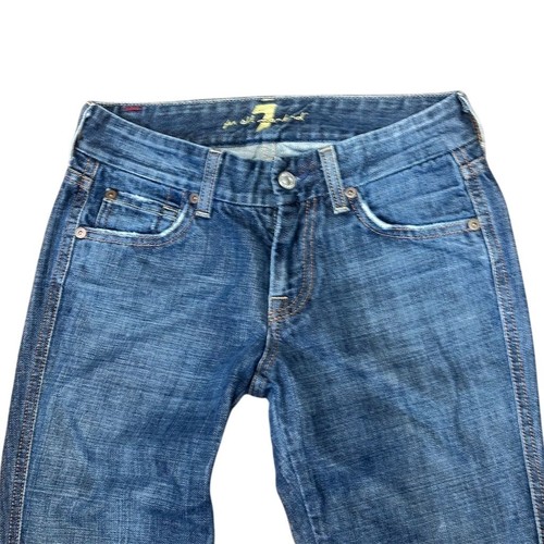 7 For All Mankind Women's Bootcut Jeans Blue Size 25 "A" Pocket - Picture 3 of 7