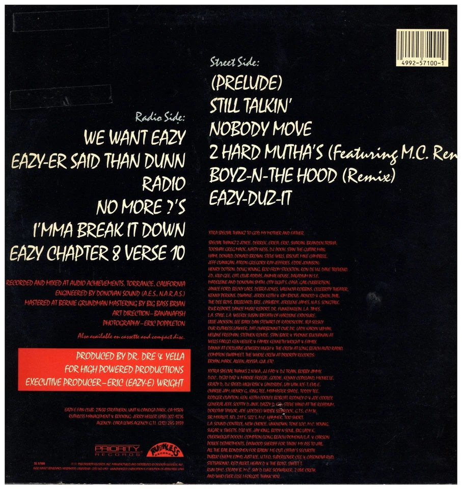 Eazy-E - Eazy-Duz-It '88 LP US ORG!G+/VG - Image 2 of 4