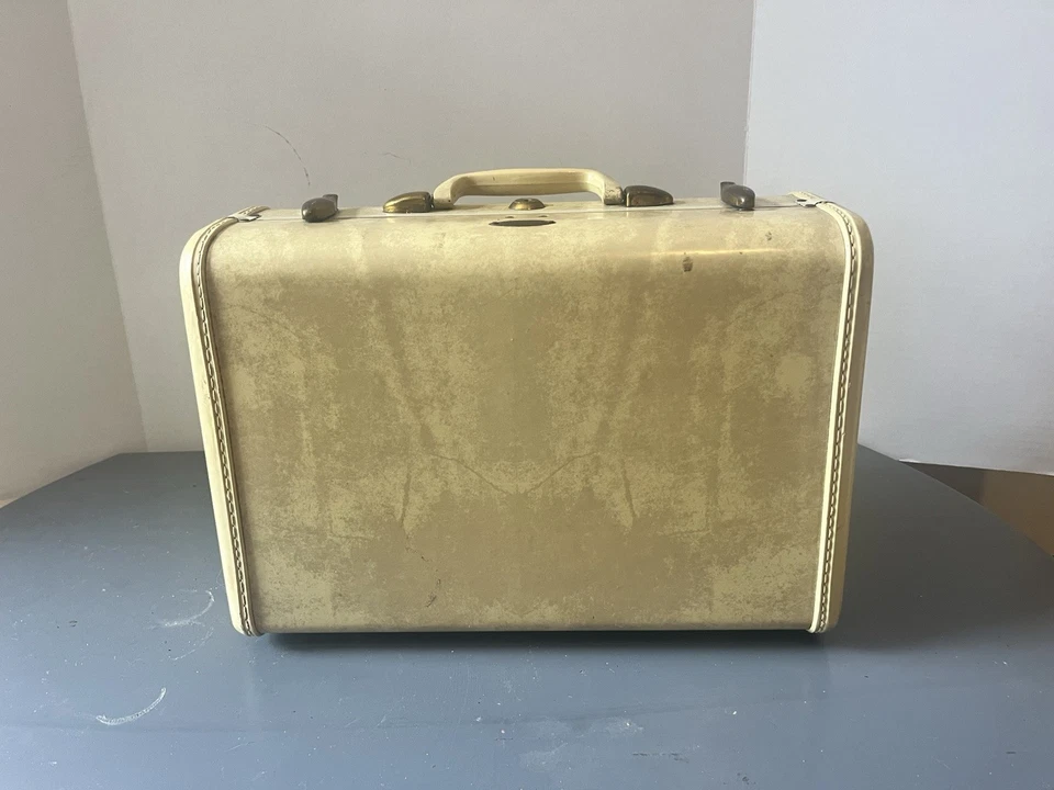 罕见新秀丽 Shwayder Bros. 隔夜/名利盒 - 原装镜子 - 20 世纪 50 年代 — 第 4/4 张图片