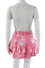 Love Shack Fancy Womens Boho Mini Skirt Pink Multicolor Cotton Button Size 2 — photo 3
