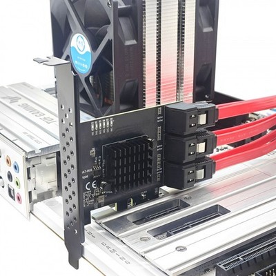 PCI-E 3.0 to 6 ports SATA3.0 hard disk ssd to 6G expansion RTL9100VB