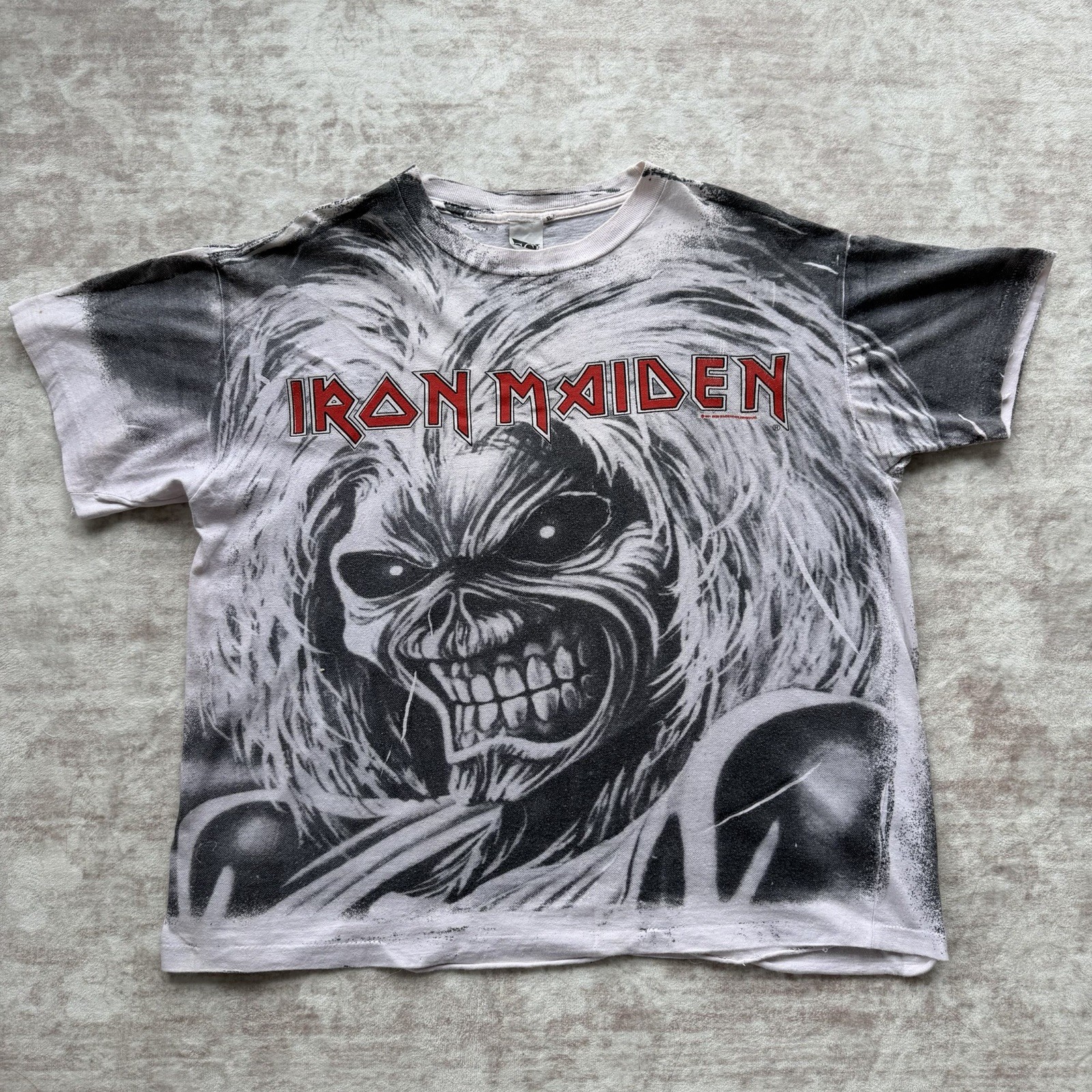 Iron Maiden Killers Vintage Rock Band T-Shirt T-Shirt All Over Print Size XL